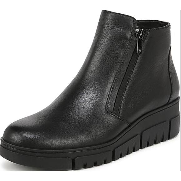 Vionic Women's Black Waterproof Uptown Wedge Sur Ankle Boots Size 9 - Picture 2 of 9